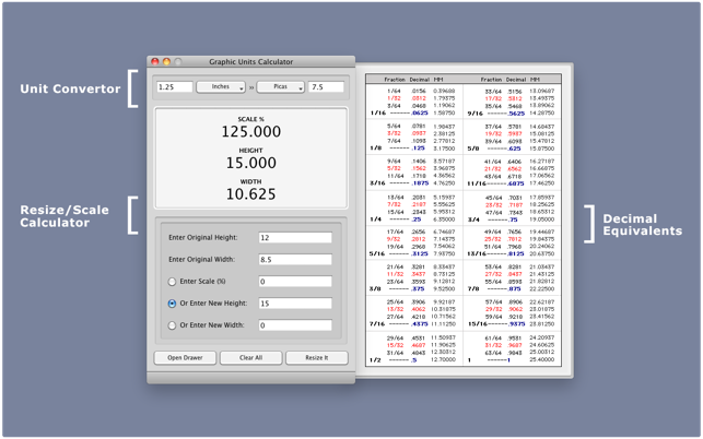 ‎Graphic Units Calculator Screenshot