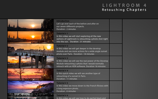 ‎Learn Retouching Lightroom 4 Free Edition Screenshot