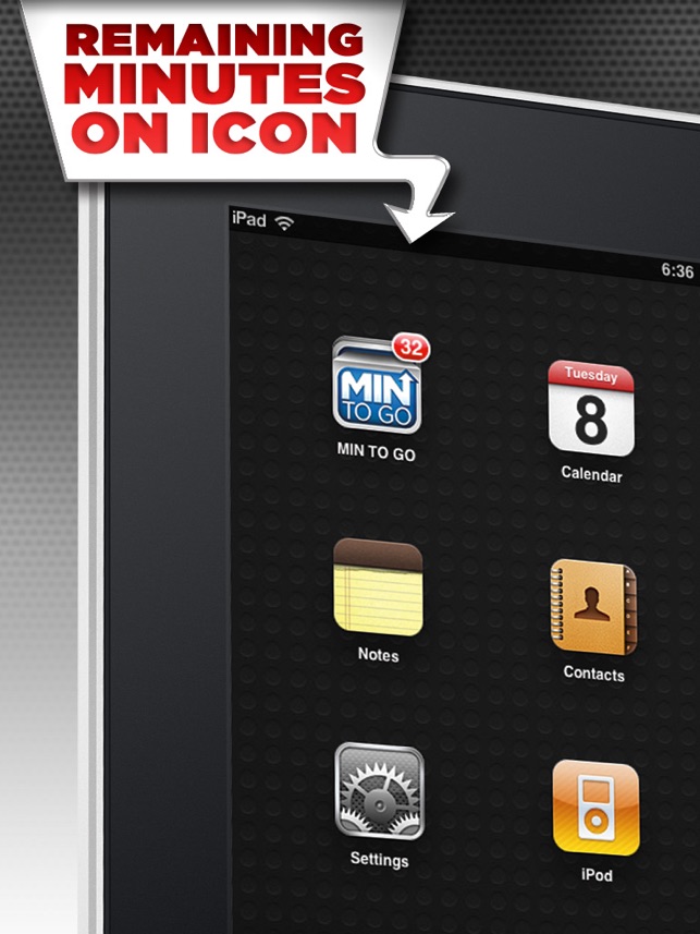 ‎TIMER : MIN TO GO Reminders Screenshot