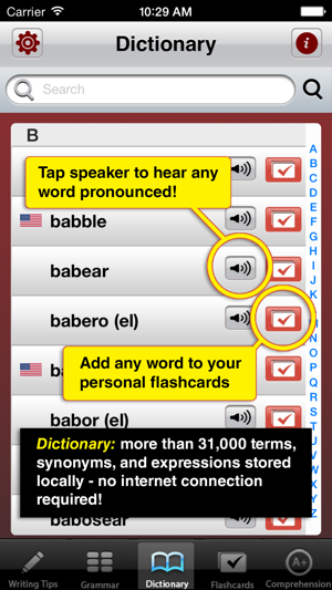‎High School Spanish - Best Dictionary App for Learning Spanish & Studying Vocabulary Screenshot