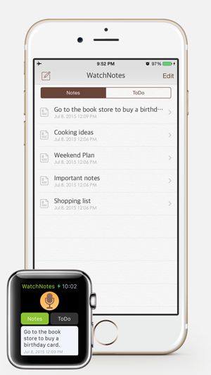 ‎WatchNotes - Notes/Memo/Todo/Checklist for Apple Watch Screenshot