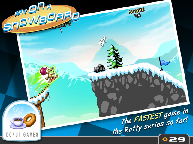 ‎Rat On A Snowboard Screenshot