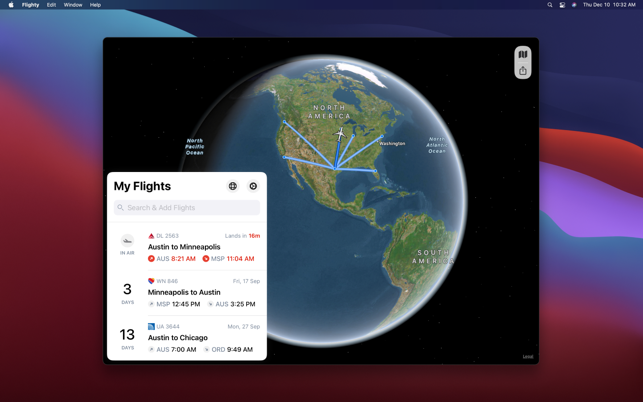 ‎Flighty – Live Flight Tracker תמונות מסך