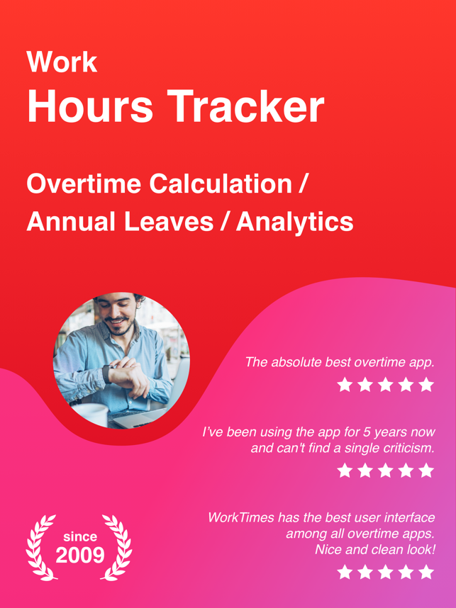 ‎WorkTimes - Hours Tracker Screenshot