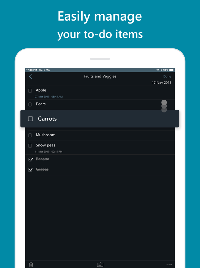 ‎Orderly - Simple to-do lists Screenshot