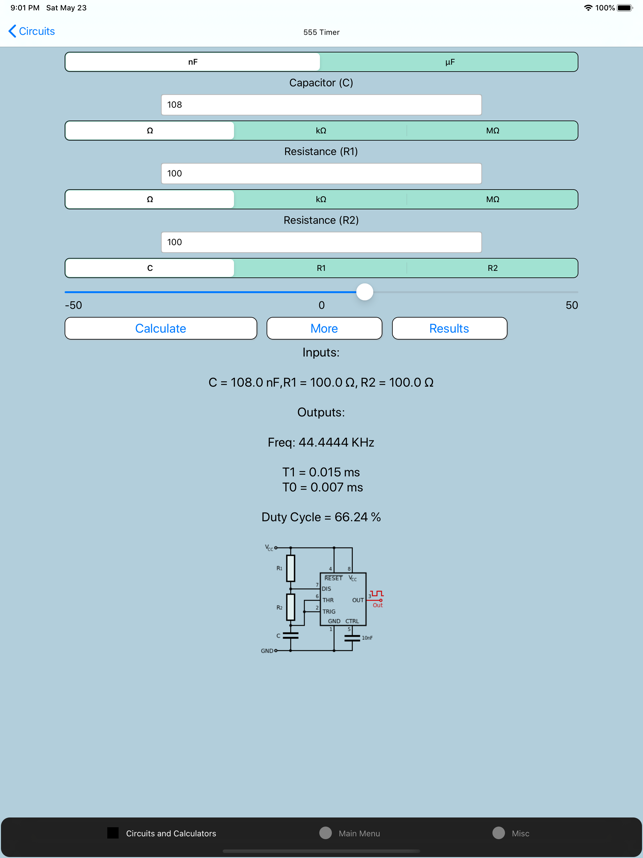 ‎Electronics Circuit Calculator Screenshot