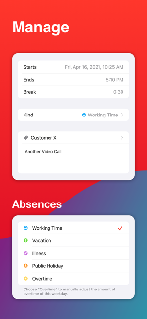 ‎WorkTimes - Hours Tracker Screenshot