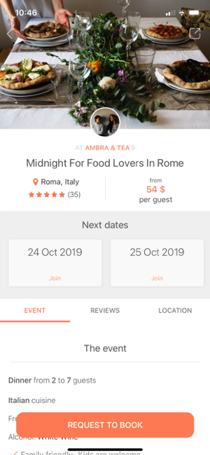 ‎Eatwith - Food experiences Screenshot