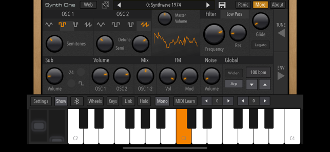 ‎AudioKit Synth One Synthesizer Screenshot