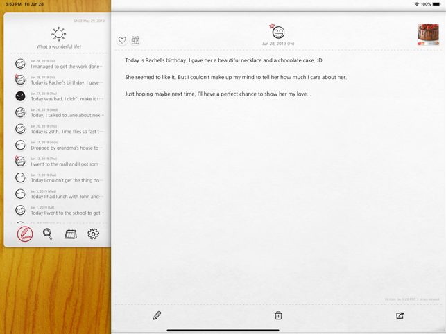 ‎My Wonderful Days Journal Screenshot