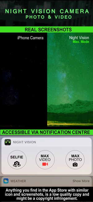 ‎Night Vision (Photo & Video) Screenshot