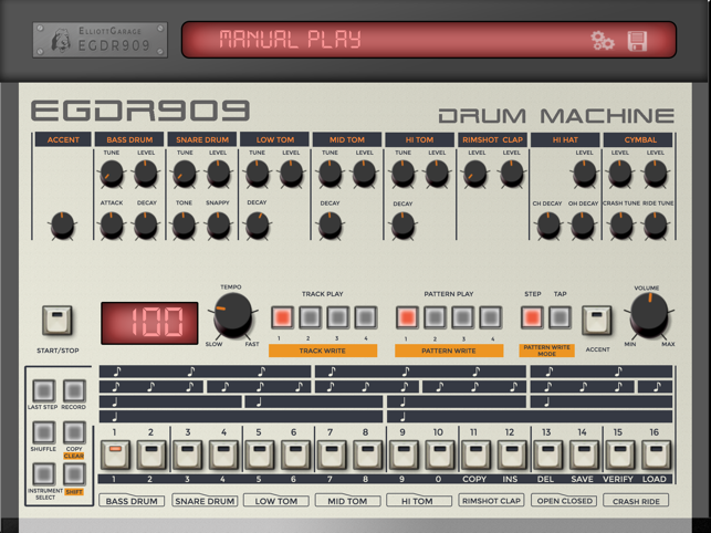 ‎EGDR909 - 909 Drum Machine Screenshot