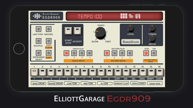 ‎EGDR909 - 909 Drum Machine Screenshot