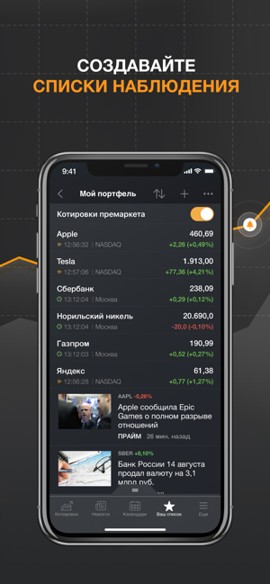 ‎Investing.com Акции Screenshot