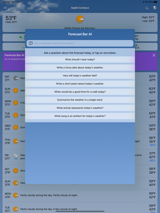 ‎Forecast Bar - Weather + Radar Screenshot