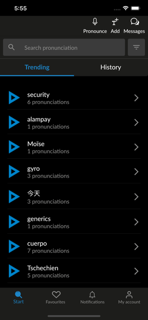 ‎Forvo Pronunciation Screenshot