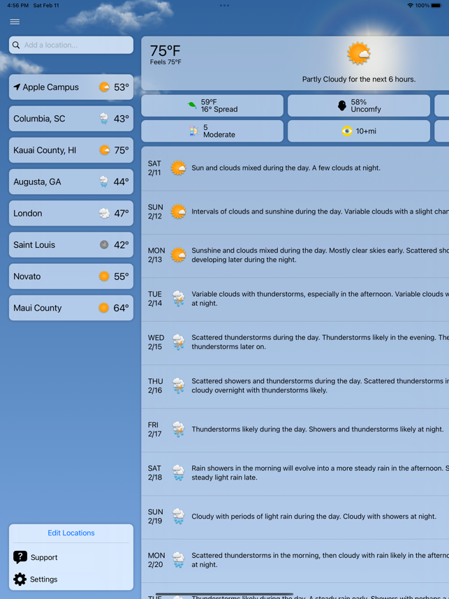 ‎Forecast Bar - Weather + Radar Screenshot