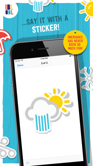 ‎Ibbleobble Weather Stickers for iMessage Screenshot