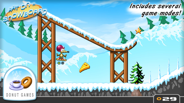 ‎Rat On A Snowboard Screenshot