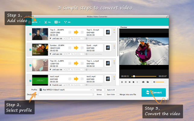 ‎4Video Video Converter Screenshot