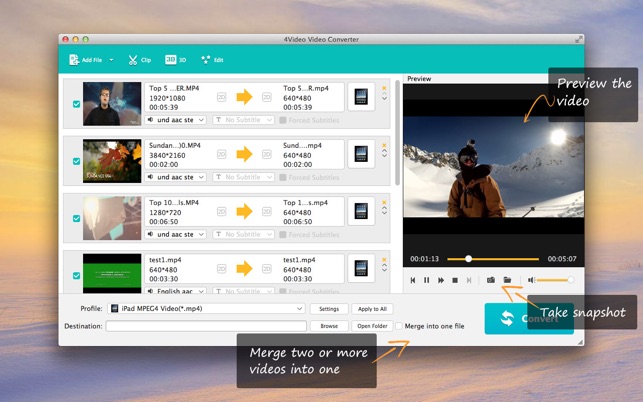 ‎4Video Video Converter Screenshot