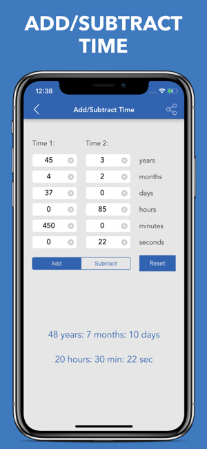 ‎Date & Time Calculator(9 in 1) Screenshot