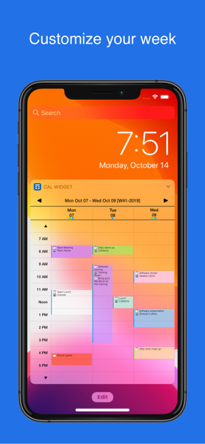 ‎Week Calendar Widget Pro Screenshot