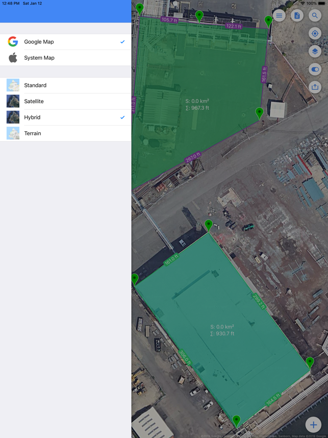 ‎Planimeter Pro for map measure Screenshot