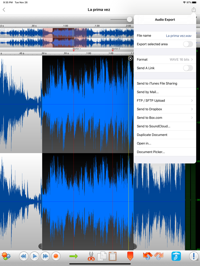 ‎TwistedWave Audio Editor Screenshot