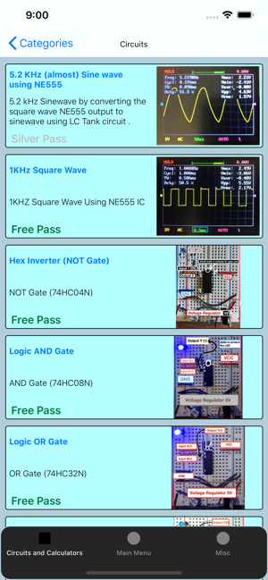 ‎Electronics Circuit Calculator Screenshot