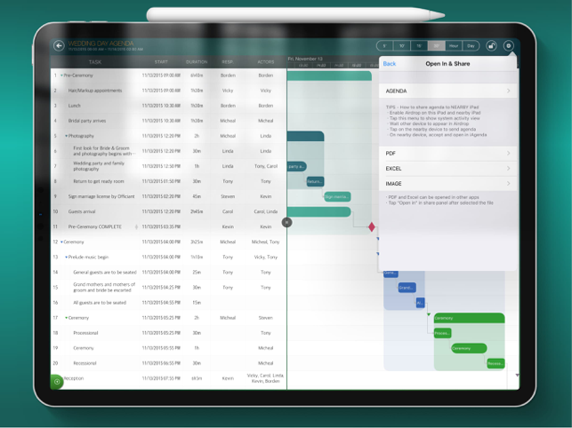 ‎Agenda Plan - on Gantt Chart Screenshot