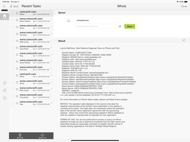 ‎iNetTools - Ping,DNS,Port Scan Screenshot