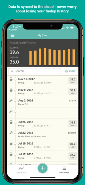‎Fuelly: MPG & Service Tracker Screenshot