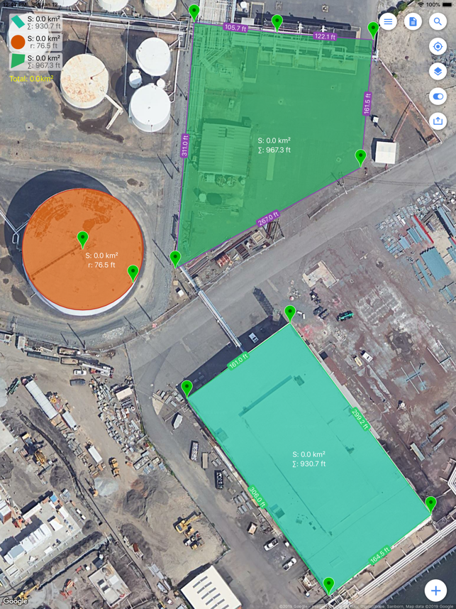 ‎Planimeter Pro for map measure Screenshot