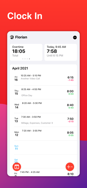 ‎WorkTimes - Hours Tracker Screenshot