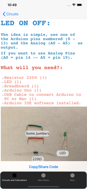 ‎Electronics Circuit Calculator Screenshot