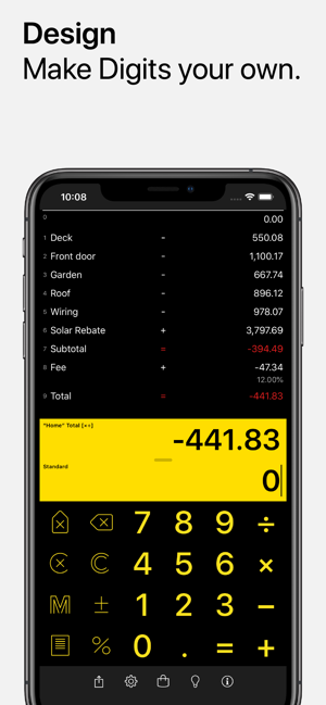 ‎Digits Tape Calculator Screenshot