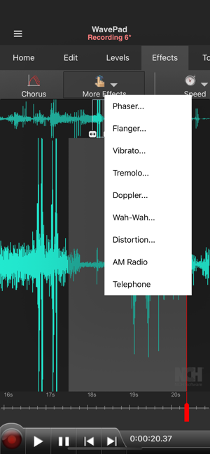 ‎WavePad Music and Audio Editor Screenshot