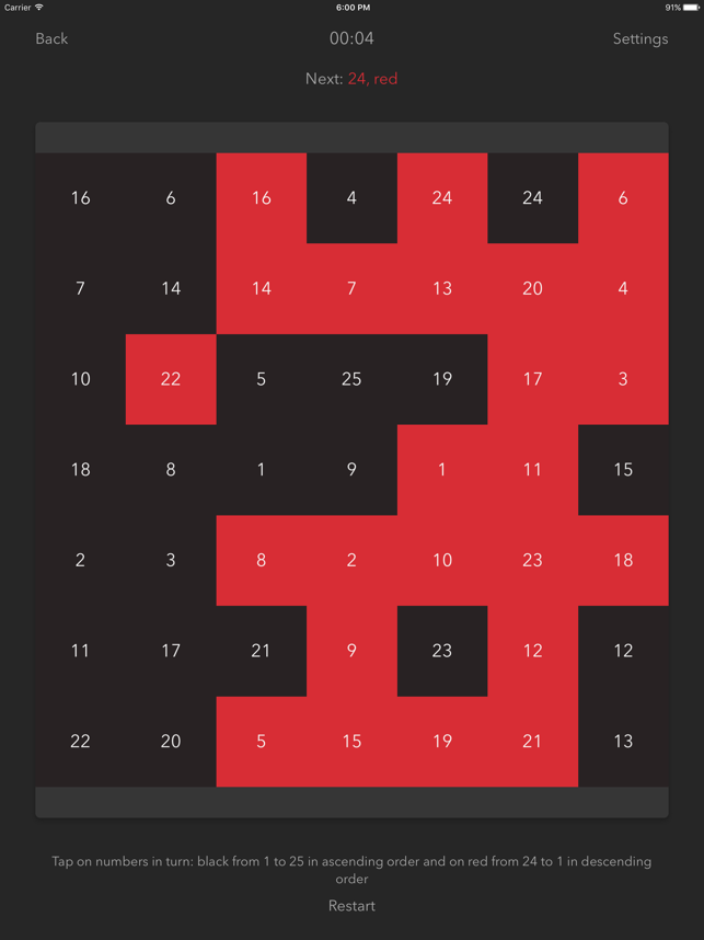 ‎Schulte Table - improve fast reading and attention Screenshot