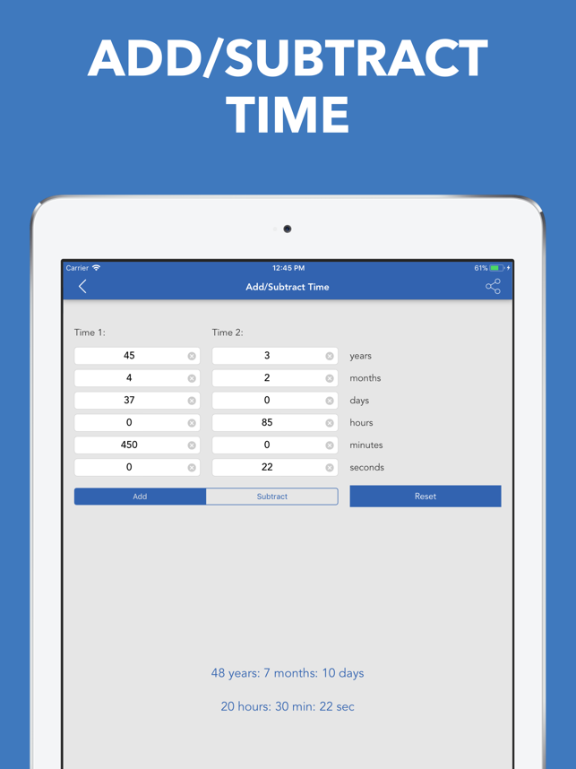 ‎Date & Time Calculator(9 in 1) Screenshot