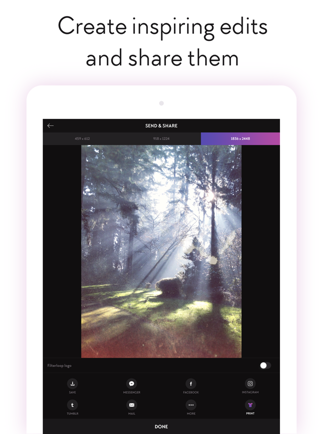 ‎Filterloop Pro: Photo Editor Screenshot