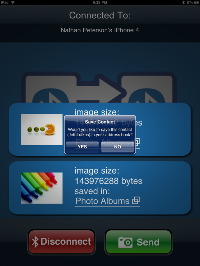 ‎Bluetooth Photo Share Screenshot