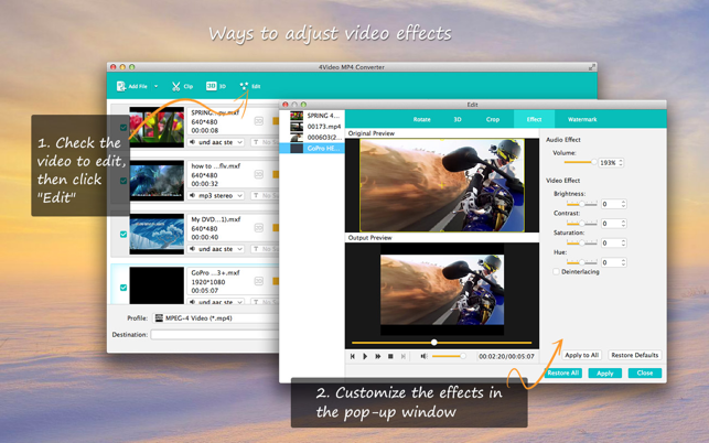 ‎4Video MP4 Converter - MOV/AVI Screenshot