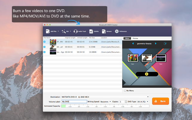 ‎DVD Creator  - 刻錄DVD光盤和電影 Screenshot