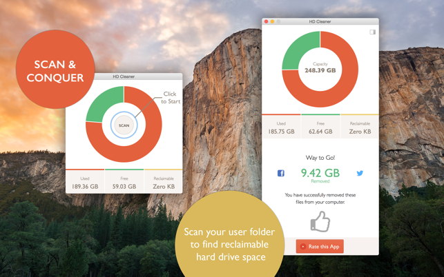 ‎HD Cleaner - Free up Disk Space on your Hard Drive Screenshot