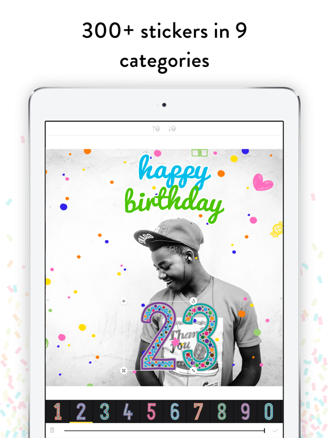 ‎Birthday Stickers - Frames, Balloons and Party Decor Photo Overlays Screenshot