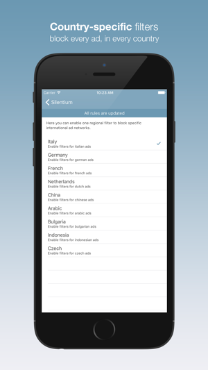 ‎Silentium — Privacy and Ad Blocker for faster browsing Screenshot
