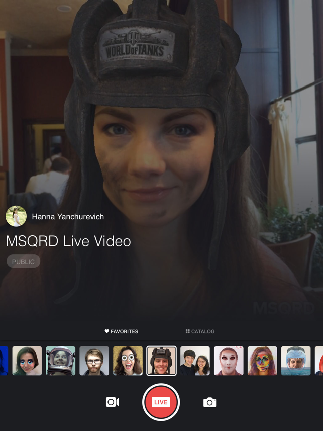 ‎MSQRD — Live Filters & Face Swap for Video Selfies Screenshot