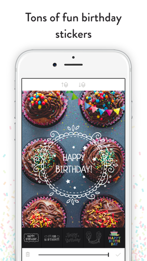 ‎Birthday Stickers - Frames, Balloons and Party Decor Photo Overlays Screenshot