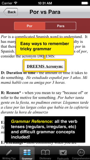 ‎High School Spanish - Best Dictionary App for Learning Spanish & Studying Vocabulary Screenshot